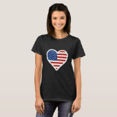 US Flag Heart T - Shirt (Vorne ganz)