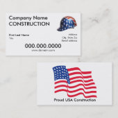 US Flag Helme Business Card Visitenkarte (Vorne/Hinten)