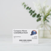 US Flag Helme Business Card Visitenkarte (Stehend Vorderseite)