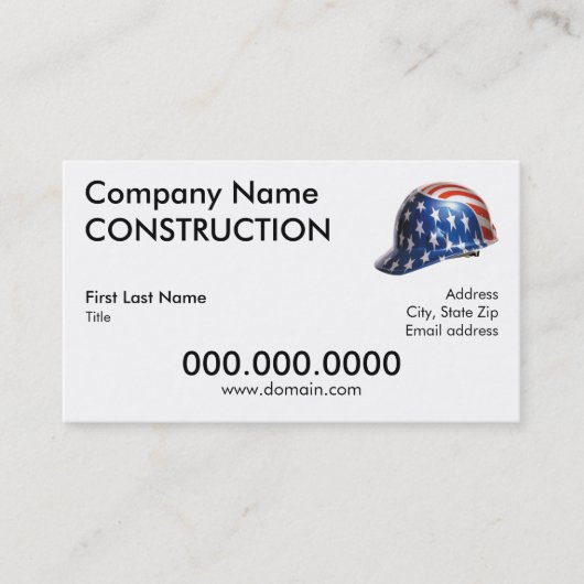 US Flag Helme Business Card Visitenkarte (Vorderseite)