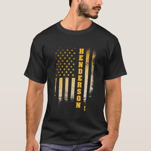 Us Flag Henderson Nv Nevada Patriotic T-Shirt (Vorderseite)
