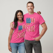 US Flag Horse Show Jumping Reittier T-Shirt (Unisex)