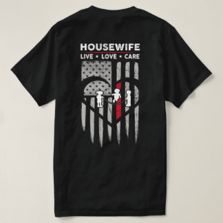US Flag Housefrau Decal T-Shirt