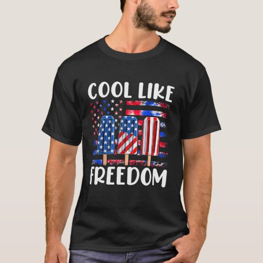 Us Flag Ice Cream Patriotic Popsicles 4. Juli T-Shirt (Vorderseite)