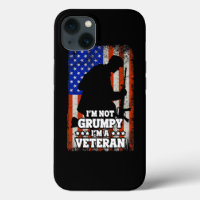 US Flag Im nicht Grumpy im a Veteran 116