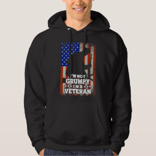 US Flag Im nicht Grumpy im a Veteran 116 Hoodie