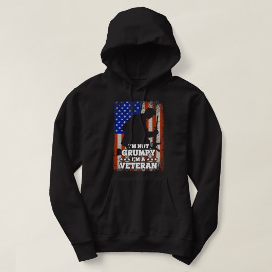 US Flag Im nicht Grumpy im a Veteran 116 Hoodie (Design vorne)