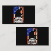 US Flag Im nicht Grumpy im a Veteran 116 Visitenkarte (Vorne/Hinten)