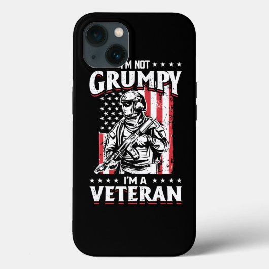 US Flag Im not Grumpy im a Veteran 115 Case-Mate iPhone Hülle (Rückseite)
