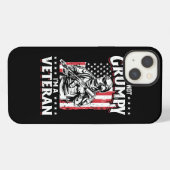 US Flag Im not Grumpy im a Veteran 115 iPhone Hülle (Rückseite (Horizontal))
