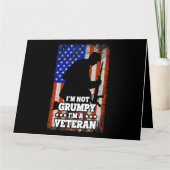US Flag Im not Grumpy im a Veteran 116 Karte (Vorderseite)