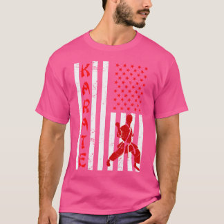 Us Flag Karate T-Shirt