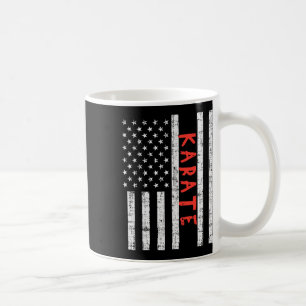 Us Flag Karate Vintag Patriotic Martial Arts Amer Kaffeetasse