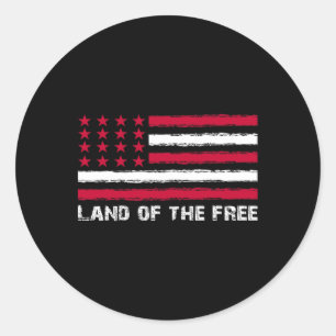 US Flag Land der freien Amerika 4. Juli Männer W Runder Aufkleber