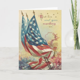 US-Flag Memorial-Day-Blume Karte