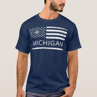 Us Flag Michigan Michigan Staat Liebe T-Shirt