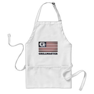 US flag monogram GrillMaster BBQ nach on for men Schürze