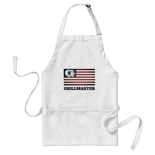 US flag monogram GrillMaster BBQ nach on for men Schürze (Vorne)