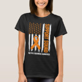 US Flag Multiple Sklerose MS Awareness Support T-Shirt (Vorderseite)