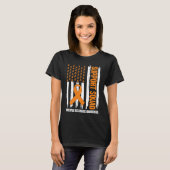 US Flag Multiple Sklerose MS Awareness Support T-Shirt (Vorne ganz)