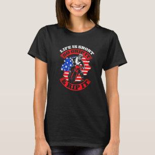 Us Flag Mx Motocross Live ist kurz, also greif es T-Shirt