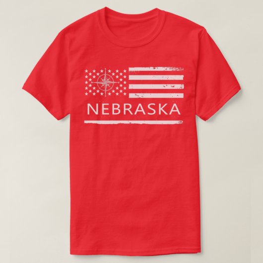 Us Flag Nebraska Nebraska Staat Liebe T-Shirt (Design vorne)