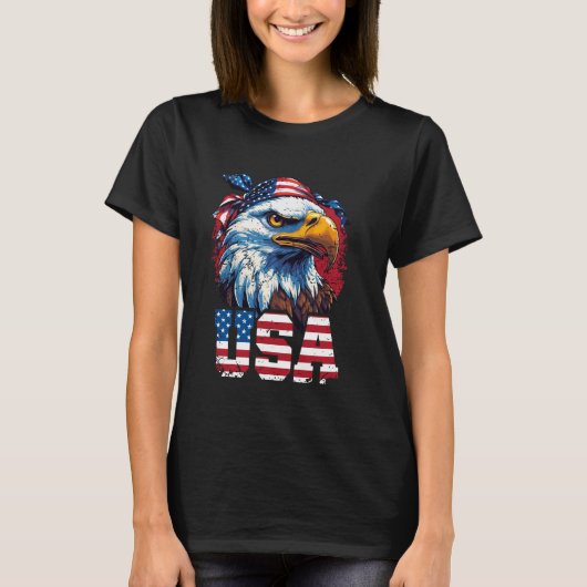 US Flag Patriot USA Eagle, American US Patriotic T-Shirt (Vorderseite)