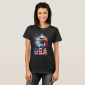 US Flag Patriot USA Eagle, American US Patriotic T-Shirt (Vorne ganz)