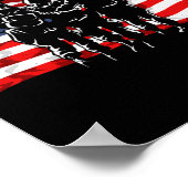 US Flag Patriotic Soldier Poster (Ecke)
