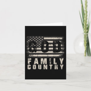 US Flag Patriotic Veteran Gott Familienmitglied Karte