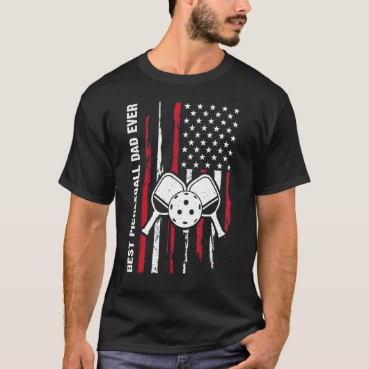 US Flag Pickleball Player Paddleball Lover_1 T-Shirt (Vorderseite)
