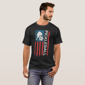 US Flag Pickleball Player Paddleball Lover Tees Me (Vorne ganz)