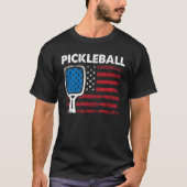 US Flag Pickleball Player Paddleball T-Shirt (Vorderseite)