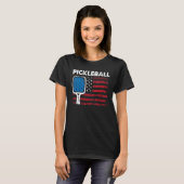 US Flag Pickleball Player Paddleball T-Shirt (Vorne ganz)