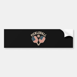 US-Flag-Pickleball-Spieler Autoaufkleber