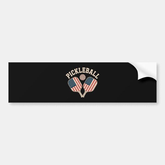 US-Flag-Pickleball-Spieler Autoaufkleber (Vorne)