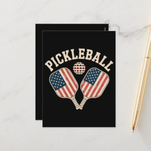 US-Flag-Pickleball-Spieler Feiertagspostkarte