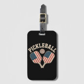 US-Flag-Pickleball-Spieler Gepäckanhänger (Vorderseite Vertikal)