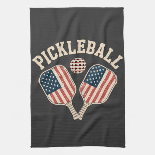 US-Flag-Pickleball-Spieler Geschirrtuch