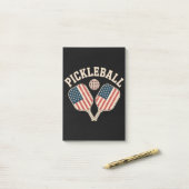 US-Flag-Pickleball-Spieler Post-it Klebezettel (Auf Schreibtisch)