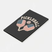 US-Flag-Pickleball-Spieler Post-it Klebezettel (angewinkelt)