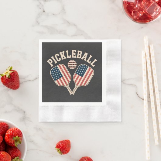 US-Flag-Pickleball-Spieler Serviette (Beispiel)