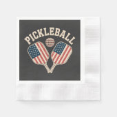 US-Flag-Pickleball-Spieler Serviette (Vorderseite)