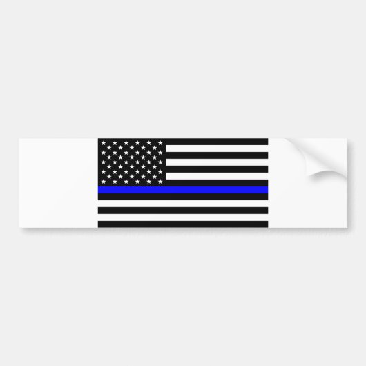 - US Flag Police ThBlue Line Autoaufkleber (Vorne)