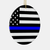 - US Flag Police ThBlue Line Keramikornament (Rechts)