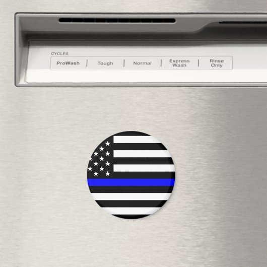 - US Flag Police ThBlue Line Magnet (In Situ (Geschirrspüler))