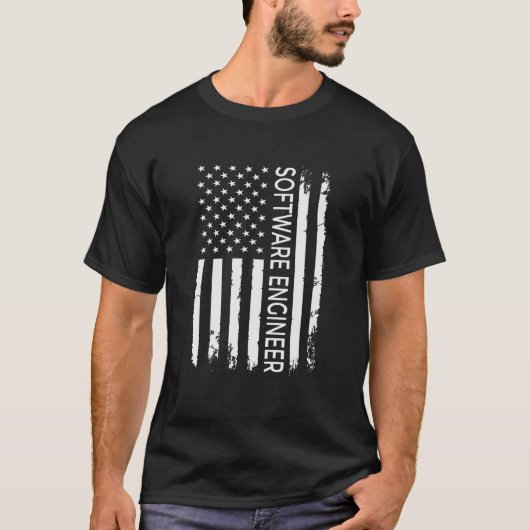 US Flag Programmierer Programmierung Expert Softwa T-Shirt (Vorderseite)