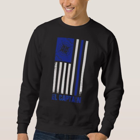 Us Flag Sailing El Captain Sweatshirt (Vorderseite)