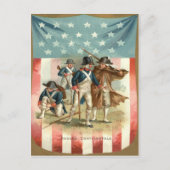 US Flag Shield Continental Army Postkarte (Vorderseite)