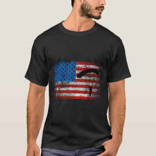 Us Flag Skydiving Hoodie Patriotic American Parach T-Shirt